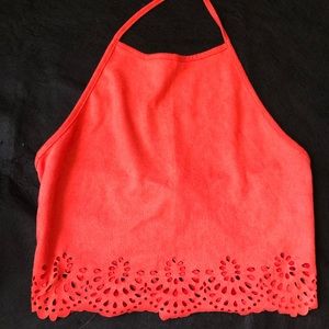 Orange crop top